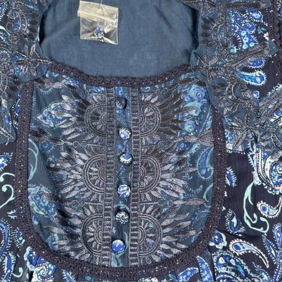 Roamans Womens Angel Chiffon Blouse Plus Size 18W New without Tags - Picture 3 of 7